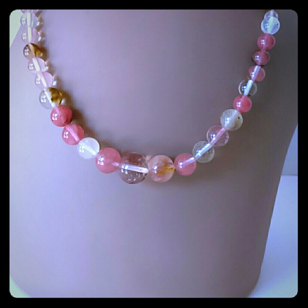 Volcanic Cherry Quartz Choker Necklace